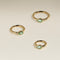 Green Sapphire Pear Seamless Piercing Hoop in Solid Gold-Astrid &amp; Miyu