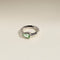 Green Sapphire Pear Seamless Piercing Hoop in Solid White Gold-Astrid &amp; Miyu