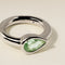Green Sapphire Pear Seamless Piercing Hoop in Solid White Gold-Astrid &amp; Miyu