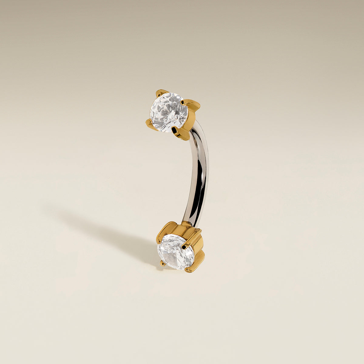 Crystal Titanium Rook Bar in Gold-Astrid &amp; Miyu