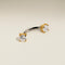 Crystal Titanium Rook Bar in Gold-Astrid &amp; Miyu