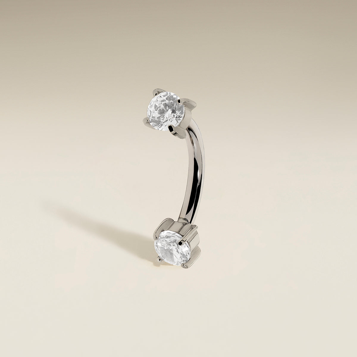 Crystal Titanium Rook Bar in Platinum-Astrid &amp; Miyu