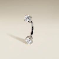 Crystal Titanium Rook Bar in Platinum-Astrid &amp; Miyu