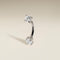 Crystal Titanium Rook Bar in Platinum-Astrid &amp; Miyu