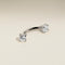 Crystal Titanium Rook Bar in Platinum-Astrid &amp; Miyu