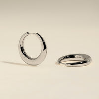 Dome XL Hoops in Silver-Astrid &amp; Miyu