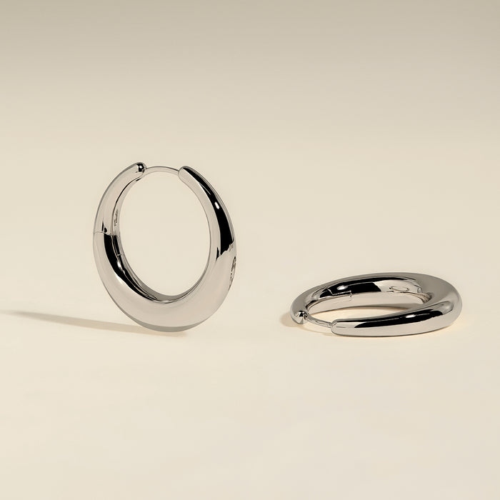 Dome XL Hoops in Silver-Astrid &amp; Miyu