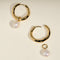 Serenity Pearl Charm XL Hoops in Gold-Astrid &amp; Miyu