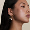 Serenity Pearl Charm XL Hoops in Gold-Astrid &amp; Miyu