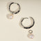 Serenity Pearl Charm XL Hoops in Silver-Astrid &amp; Miyu
