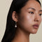 Serenity Pearl Charm XL Hoops in Silver-Astrid &amp; Miyu