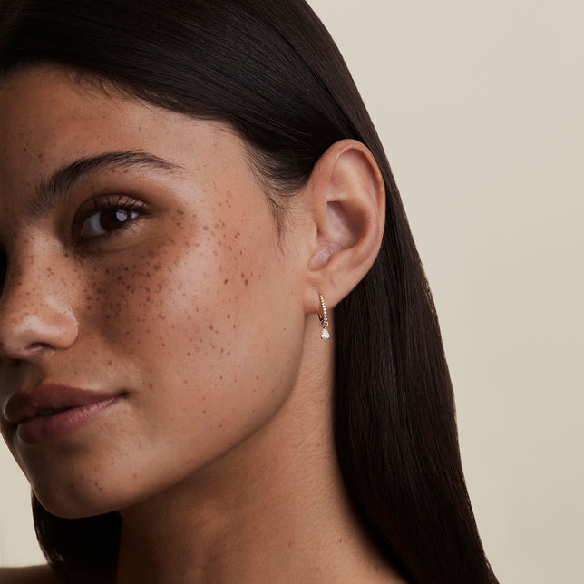 Diamond April Earring Charm in Solid Gold-Astrid &amp; Miyu