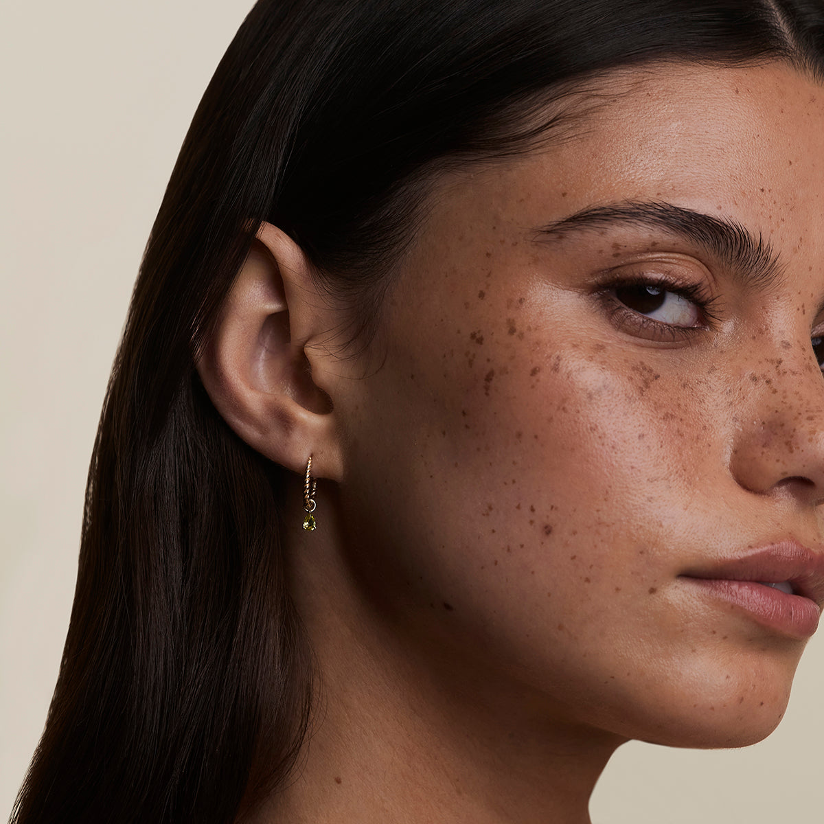 Olivine August Earring Charm in Solid Gold-Astrid &amp; Miyu