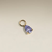 Tanzanite December Earring Charm in Solid Gold-Astrid &amp; Miyu