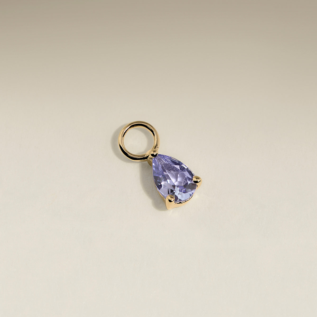 Tanzanite December Earring Charm in Solid Gold-Astrid &amp; Miyu