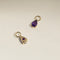 Amethyst February Earring Charm in Solid Gold-Astrid &amp; Miyu