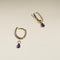 Amethyst February Earring Charm in Solid Gold-Astrid &amp; Miyu