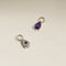 Amethyst February Earring Charm in Solid White Gold-Astrid &amp; Miyu