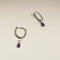 Amethyst February Earring Charm in Solid White Gold-Astrid &amp; Miyu