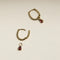 Garnet January Earring Charm in Solid Gold-Astrid &amp; Miyu