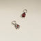 Garnet January Earring Charm in Solid White Gold-Astrid &amp; Miyu