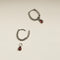 Garnet January Earring Charm in Solid White Gold-Astrid &amp; Miyu