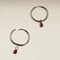 Ruby July Earring Charm in Solid White Gold-Astrid &amp; Miyu