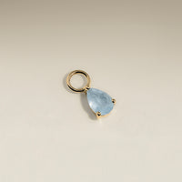 Aquamarine March Earring Charm in Solid Gold-Astrid &amp; Miyu