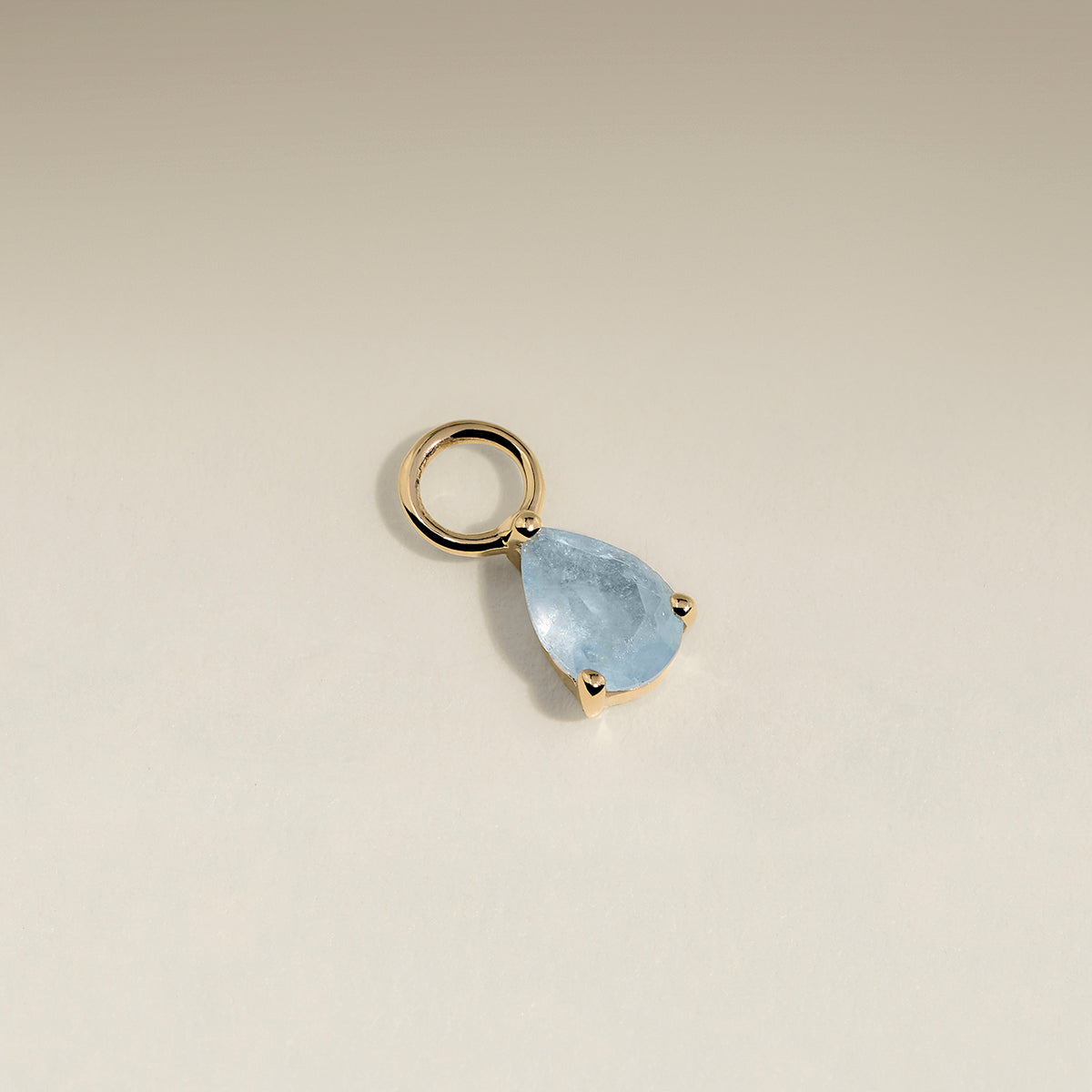Aquamarine March Earring Charm in Solid Gold-Astrid &amp; Miyu