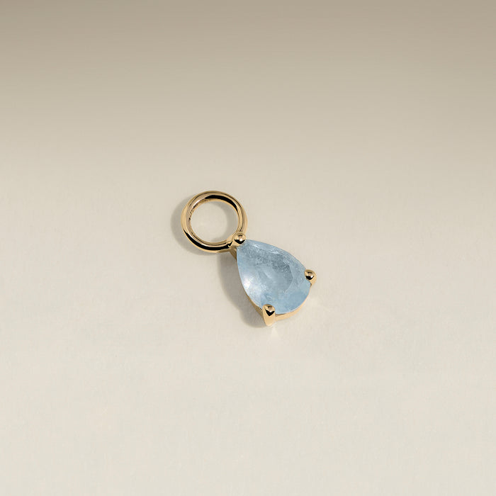 Aquamarine March Earring Charm in Solid Gold-Astrid &amp; Miyu