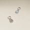 Aquamarine March Earring Charm in Solid White Gold-Astrid &amp; Miyu
