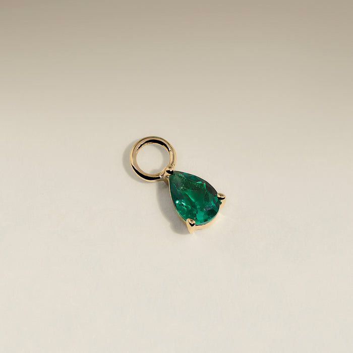 Emerald May Earring Charm in Solid Gold-Astrid &amp; Miyu