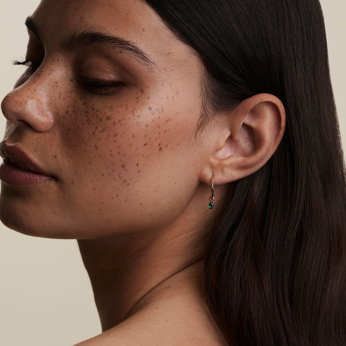Emerald May Earring Charm in Solid Gold-Astrid &amp; Miyu