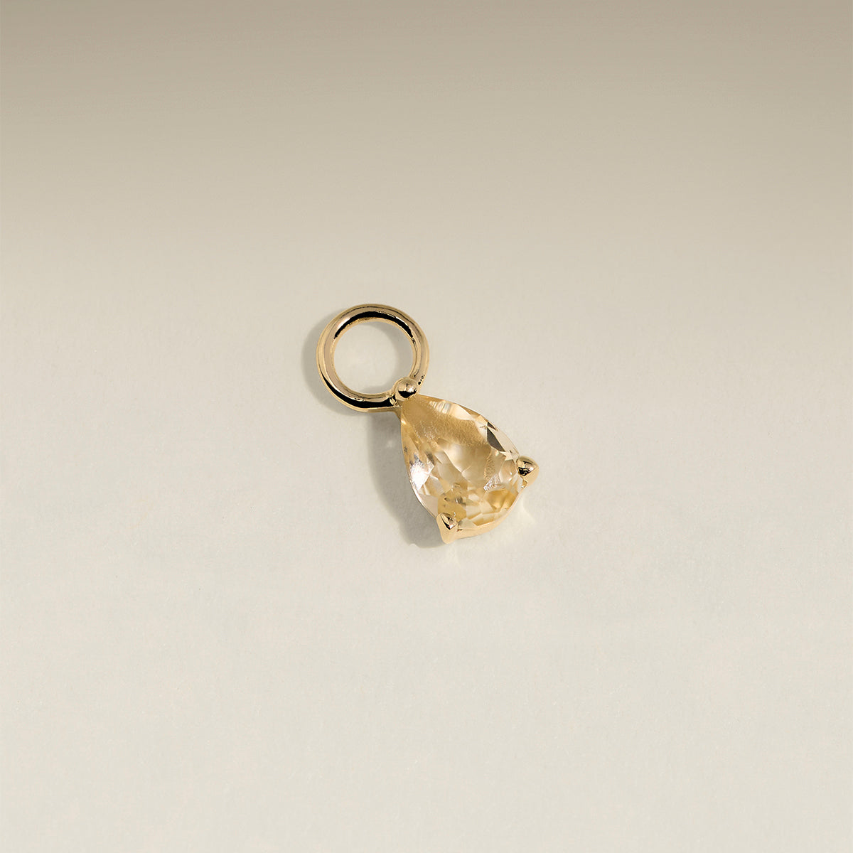 Citrine November Earring Charm in Solid Gold-Astrid &amp; Miyu