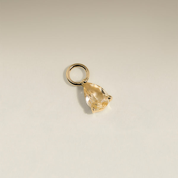 Citrine November Earring Charm in Solid Gold-Astrid &amp; Miyu