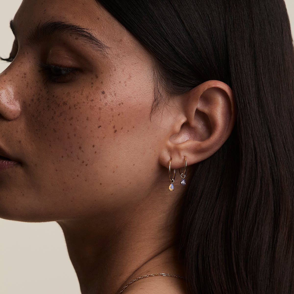 Opal October Earring Charm in Solid Gold-Astrid &amp; Miyu