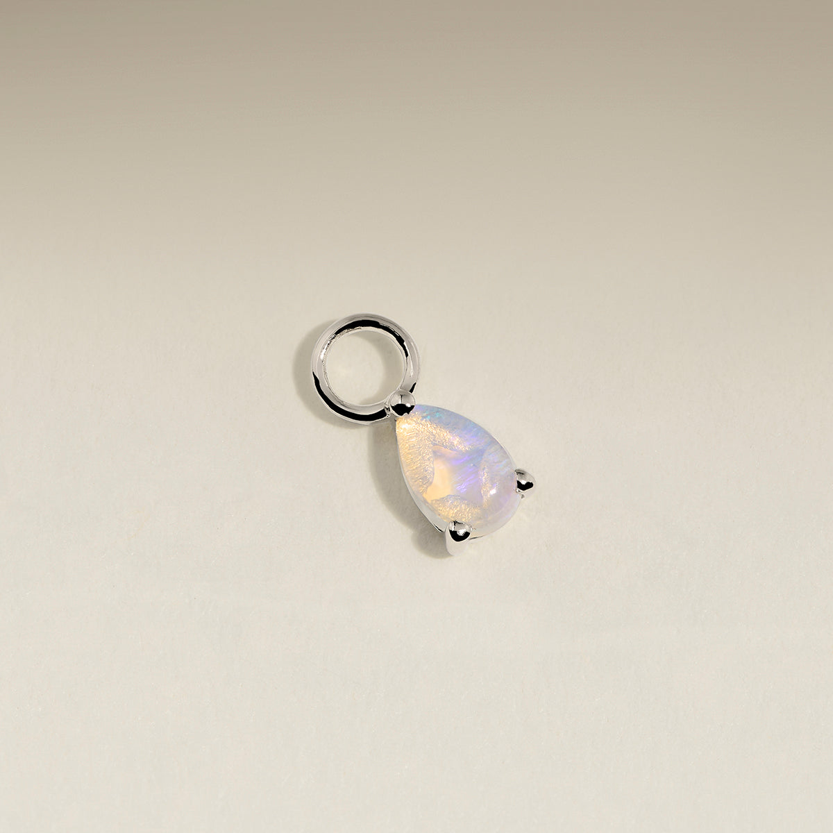 Opal October Earring Charm in Solid White Gold-Astrid &amp; Miyu