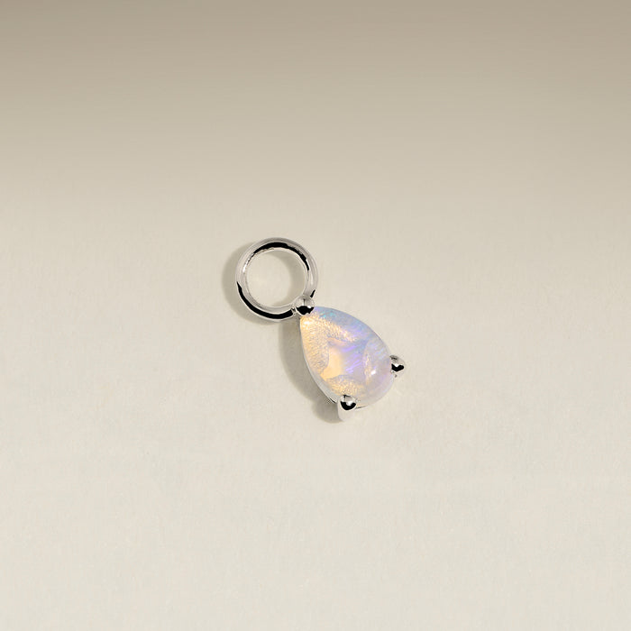 Opal October Earring Charm in Solid White Gold-Astrid &amp; Miyu