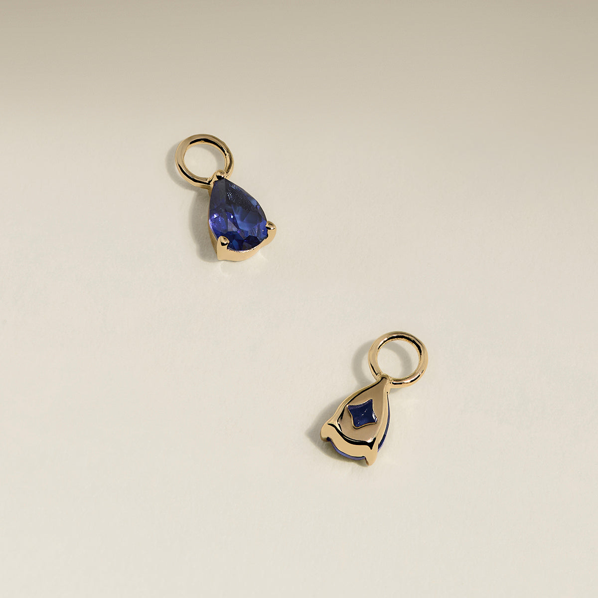 Sapphire September Earring Charm in Solid Gold-Astrid &amp; Miyu