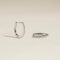 Diamond Pavé Huggies in Solid White Gold-Astrid &amp; Miyu