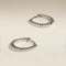 Diamond Pavé Huggies in Solid White Gold-Astrid &amp; Miyu