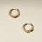 Crystal Cosmic Twist Medium Hoops in Gold-Astrid &amp; Miyu