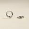 Crystal Cosmic Twist Medium Hoops in Silver-Astrid &amp; Miyu