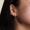 Crystal Cosmic Twist Medium Hoops in Silver-Astrid &amp; Miyu