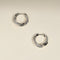 Crystal Cosmic Twist Medium Hoops in Silver-Astrid &amp; Miyu