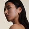 Crystal Cosmic Twist Medium Hoops in Silver-Astrid &amp; Miyu