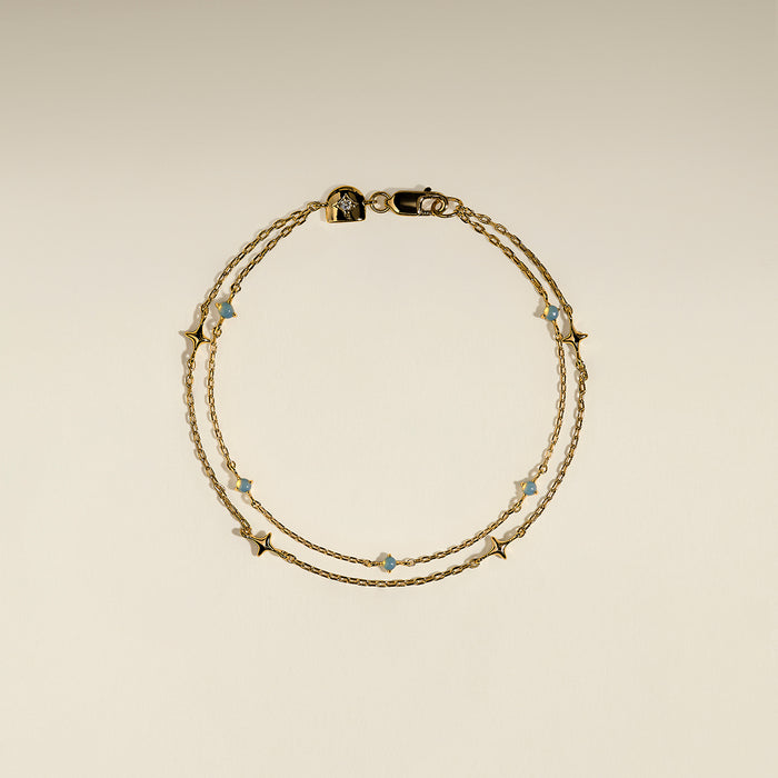 Cosmic Opal Double Bracelet in Gold-Astrid &amp; Miyu
