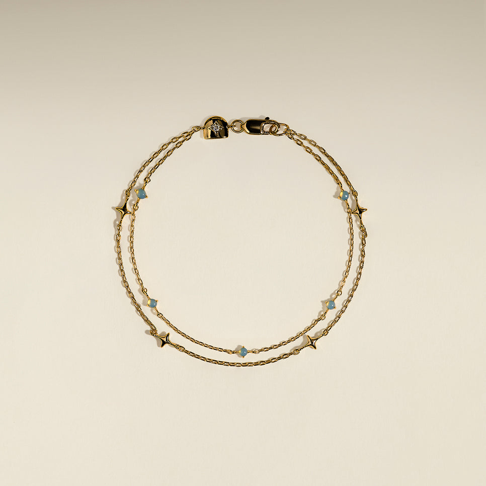 Cosmic Opal Double Bracelet in Gold-Astrid &amp; Miyu