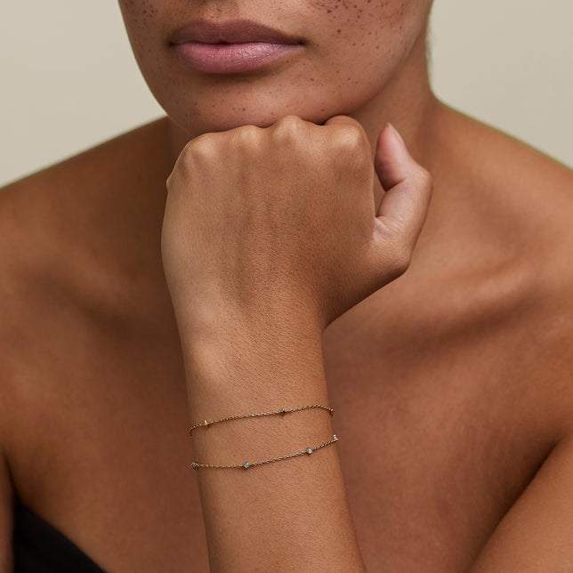 Cosmic Opal Double Bracelet in Gold-Astrid &amp; Miyu