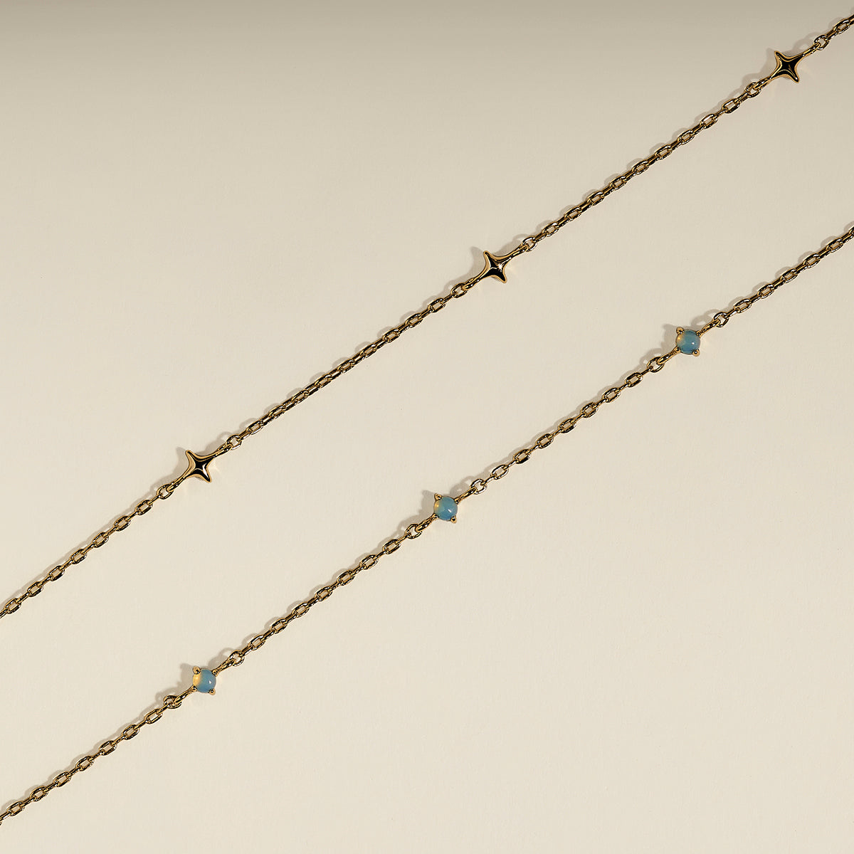 Cosmic Opal Double Bracelet in Gold-Astrid &amp; Miyu